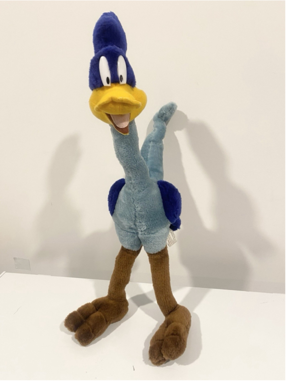 1997 Warner Bros Looney Tunes Road Runner 23” Posable Plush Vintage